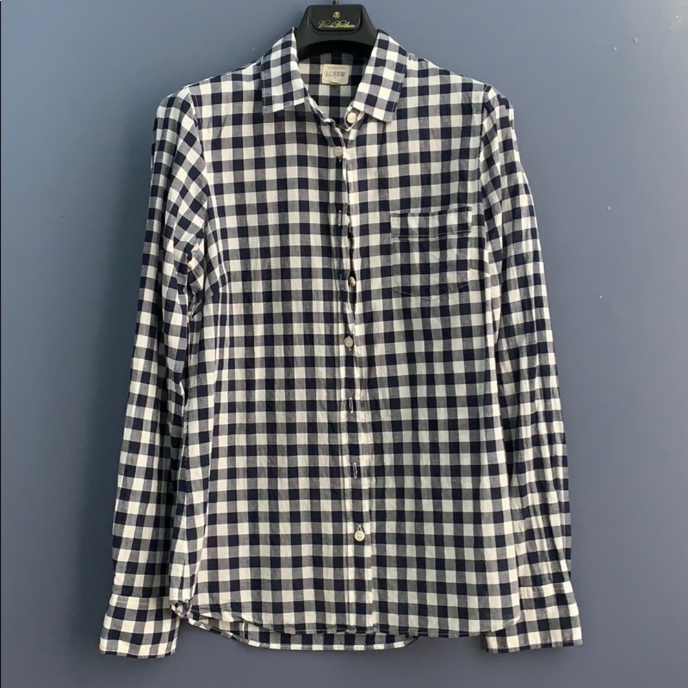 Blue & White Checker Button Down
